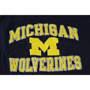 Michigan Wolverines Logo T Shirt Adult Unisex Size LARGE Champion Small Hole‎